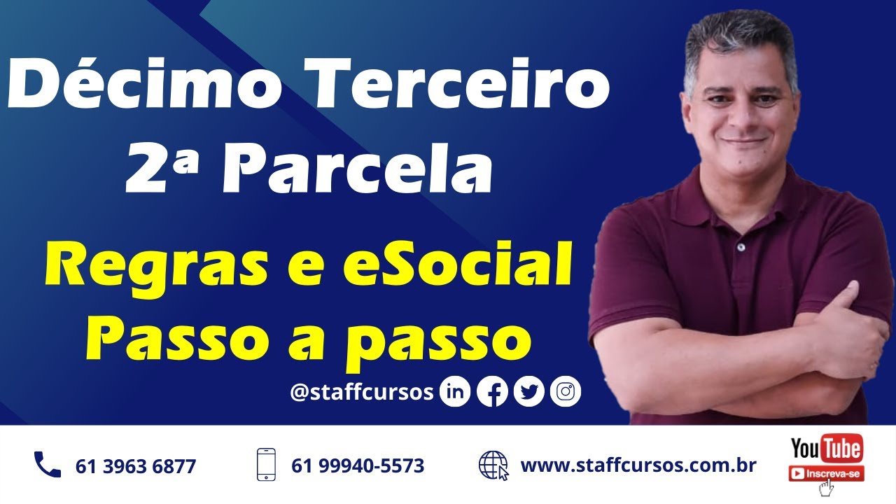 13º Salário - Regras e eSocial Passo a Passo  #staffcursos #esocial