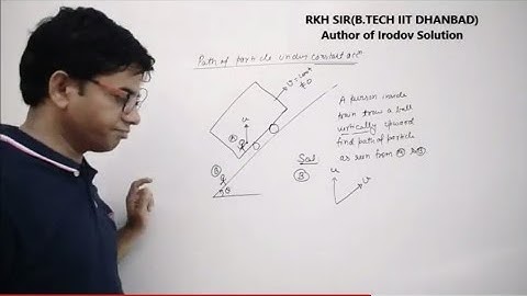 Lecture-13:Path of particle under constant acceleration by RKH Sir