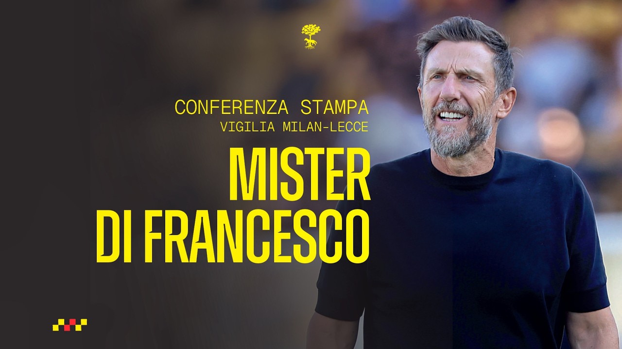 Mister Di Francesco presenta Milan-Lecce