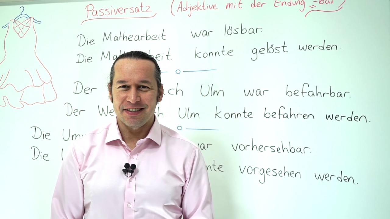 Adjektive Mit Der Endung Bar Almanca B2 Orta İleri Seviye Ders - 32 Passiversatz - Adjektive mit der