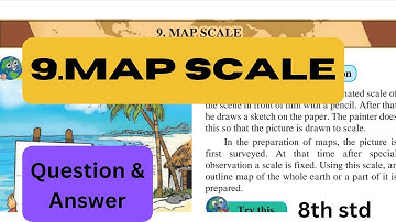 8th Std - Geography - Chapter 9 Map Scale questions and answers exercise - Maharashtra board