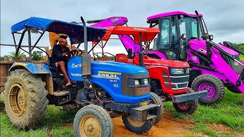 JCB 3dx Backhoe Loading Mud in Mahindra 475 JCB Paipline khudai work JCB video #jcb #jcb3dx #farming
