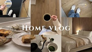 VLOG | فلوق الحياة الطبيعية مع نوم ملخبط🥹، وصفة لازانيا لذيذة🍲، تنفيذ الاعمال المؤجلة🧹☕️