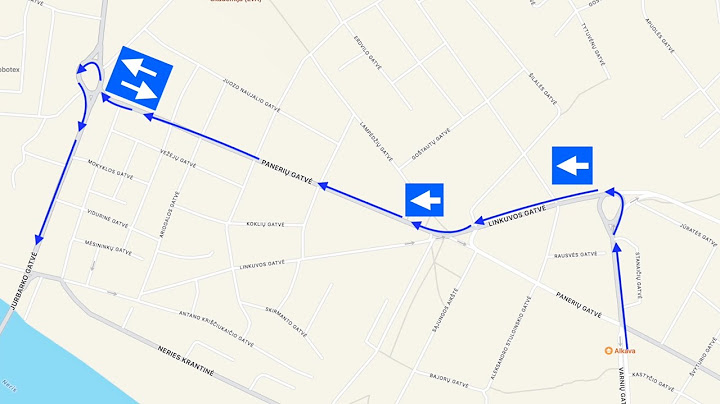 Vienpusis eimas -Linkuvos Panerių g.