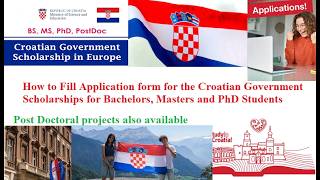 How to fill application form for Croatia Government Scholarship for Bachelors Master and PhD 2026-27 screenshot 4