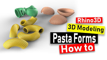 Pasta Forms 3D Modeling in Rhino 6: Jewelry CAD Design Tutorial #112