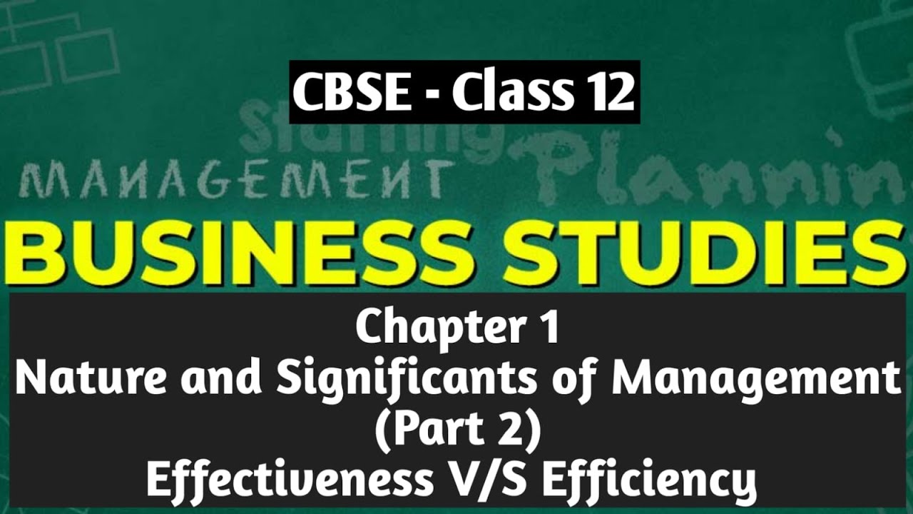 Effectiveness VS Efficiency