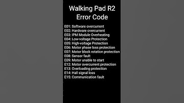 Walking Pad R2 - Error Code