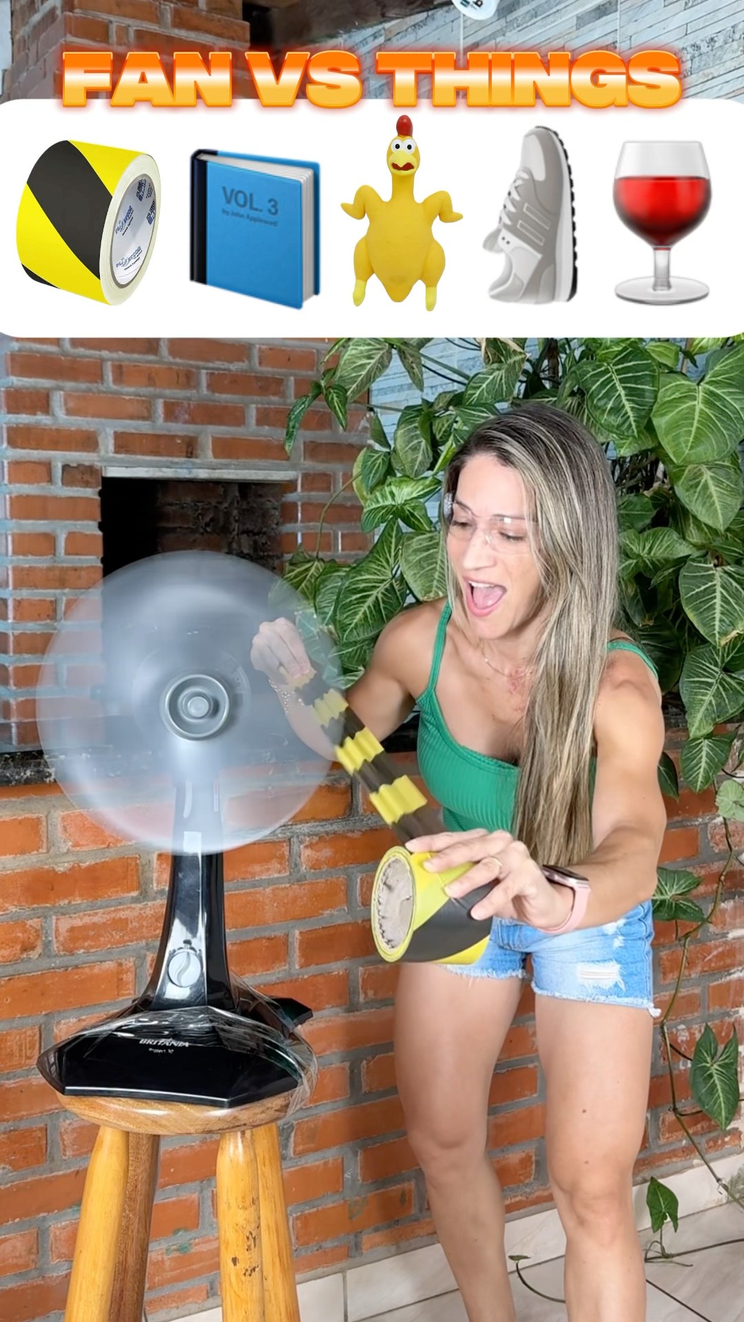 Será que o ventilador vai cortar o tênis?!? #shorts #challenge