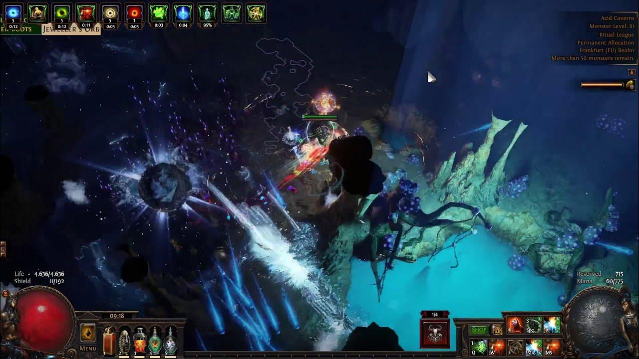 3.13 CoC Ice Spear Cold Elemental Hit Deadeye Build Showcase YouTube