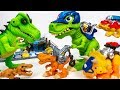 These Dinosaurs Bite~! Chomp Squad Vs Bad dinosaurs - ToyMart TV