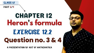 Class 9 Maths | Chapter 12 | Exercise 12.2 Q3, 4 | Heron