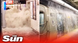 Flash floods in NYC subway as Hurricane Ida kills four & city in emergency