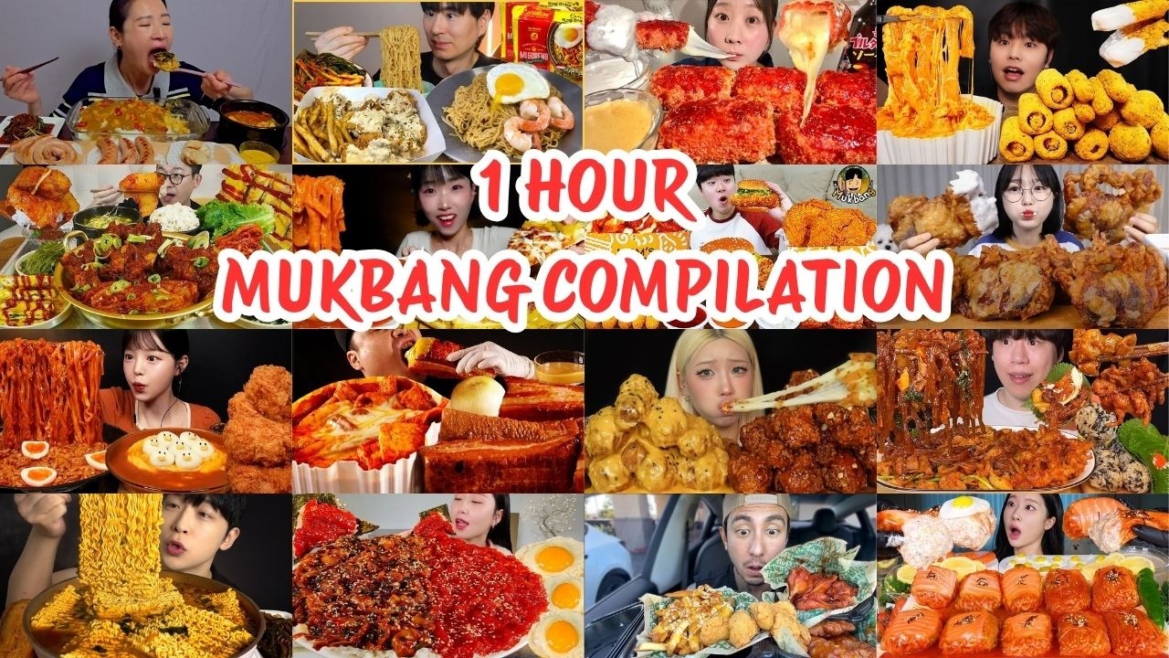 1 Hour BEST MUKBANG ASMR 🍜 Tastiest Food Moments Collection | Yukichi 🐾