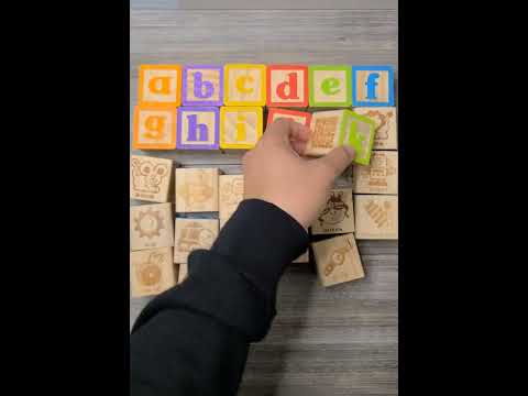 Small Letter Alphabet Blocks | Wooden ABC Blocks