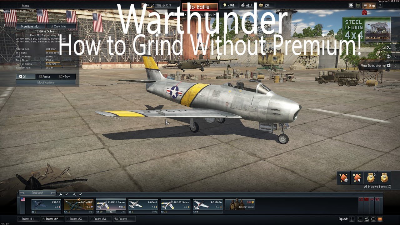 Warthunder How To Grind Planes Quickly Without Premium Youtube