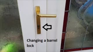 How to change a PVC door barrel lock (also known as Eurocell cylinder lock)
