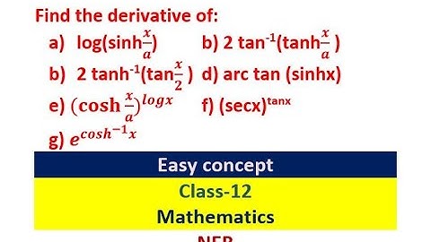 derivative- important questions of NEB Board-class 12