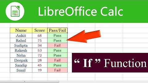 If formula in Libreoffice calc || Libreoffice calc If function in hindi