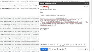 Comment insérer un lien dans un email (1ere méthode) (Vidéo 6)