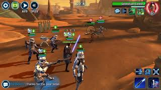 Swgoh geo tb ls 4/4 p1 bottom map gas 501s