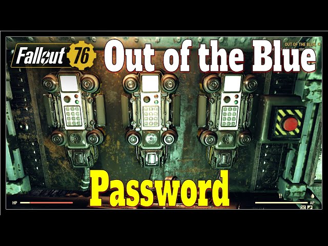 Fallout 76 | Out of the Blue Password | Open sesame Seed - YouTube