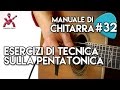 Lezione 32  esercizi di tecnica sulla pentatonica  nuovo manuale di chitarra  varini