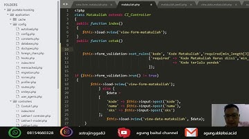 Pertemuan 5 - Web Programmig II - Membuat Form Validasi Pada CodeIgniter
