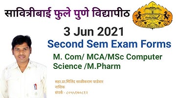 SPPU Second Sem Exam Forms / Online PaymentsMCom/MCA/MCS/M.Pharma/Comp Sci-Asst.Prof.Milind Padewar
