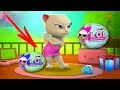 Моя Говорящая Анджела открывает 10 шаров ЛОЛ видео  для детей #УШАСТИК KIDS