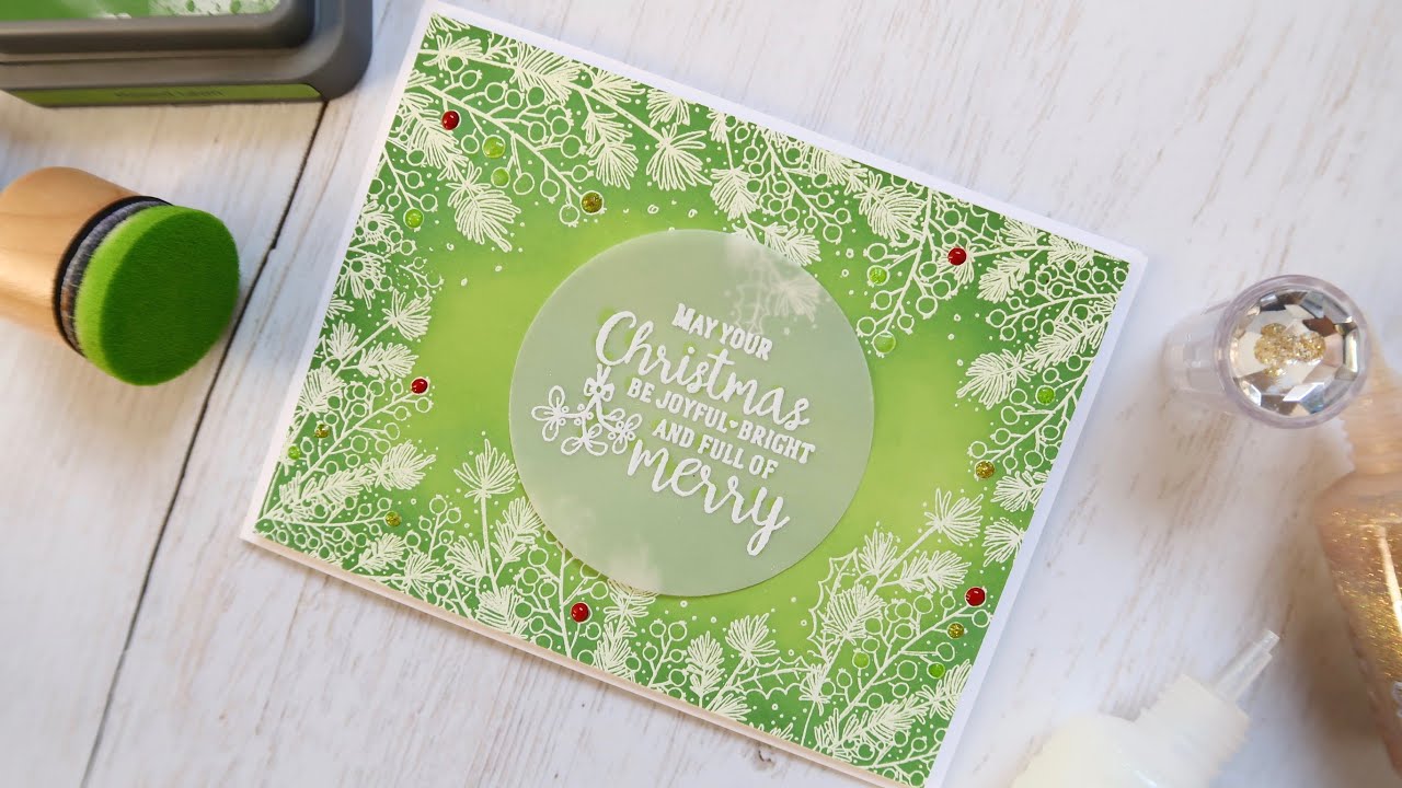 FAST Heat Emboss Resist Background Ft. Unity Stamps + Distress Oxide ...