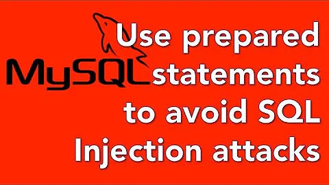 15 Use bind param for prepared statements on SQL INSERT