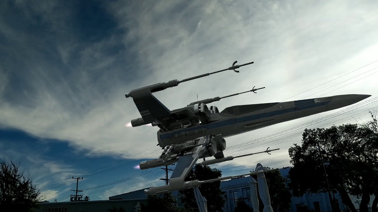 Cool X-Wing visitor today with Google Pixel 2 AR stickers