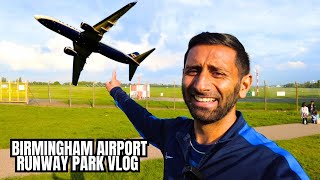 VERY POPULAR Location For Plane Spotting + Family Days Out | BIRMINGHAM AIRPORT Runway Park Vlog