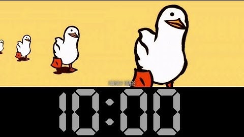 10 Minute Ducks Walking Countdown Timer (with dance music)