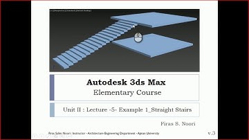 3ds Max Unit 2 Lec 5: Example 1 _ Straight Stairs _ Linear Array