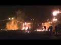 Bahrain:﻿ burning a police station after killing a protester