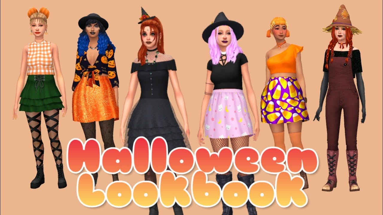 The Sims 4 Halloween Lookbook 🎃 Youtube