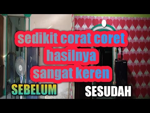 Cara cet dinding rumah dengan motif 3 dimensi cakep - YouTube