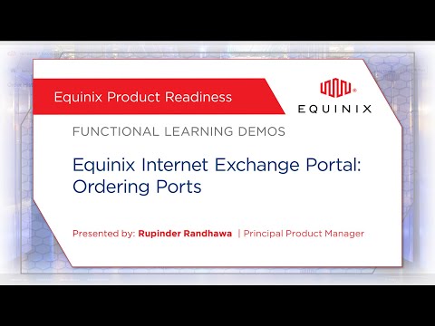 Equinix Internet Exchange Portal - Ordering Ports