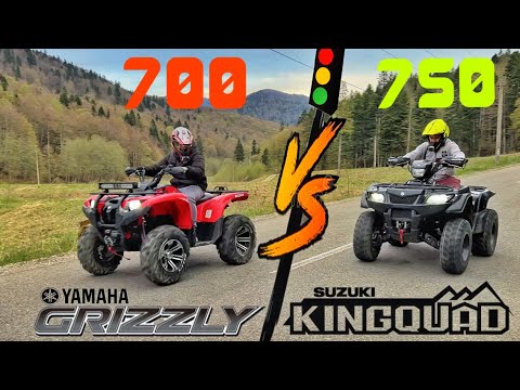 *DRAG RACE ATV* Suzuki KING QUAD 750  vs Yamaha GRIZZLY 700