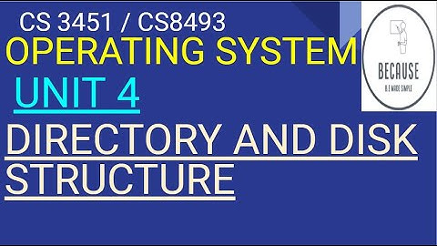 4.4 Directory and Disk Structure in Tamil