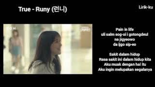 True - Runy Ost.My Id Is Gangnam Beauty / Sub Indo | Lirik Lagu Terjemahan | English Translation