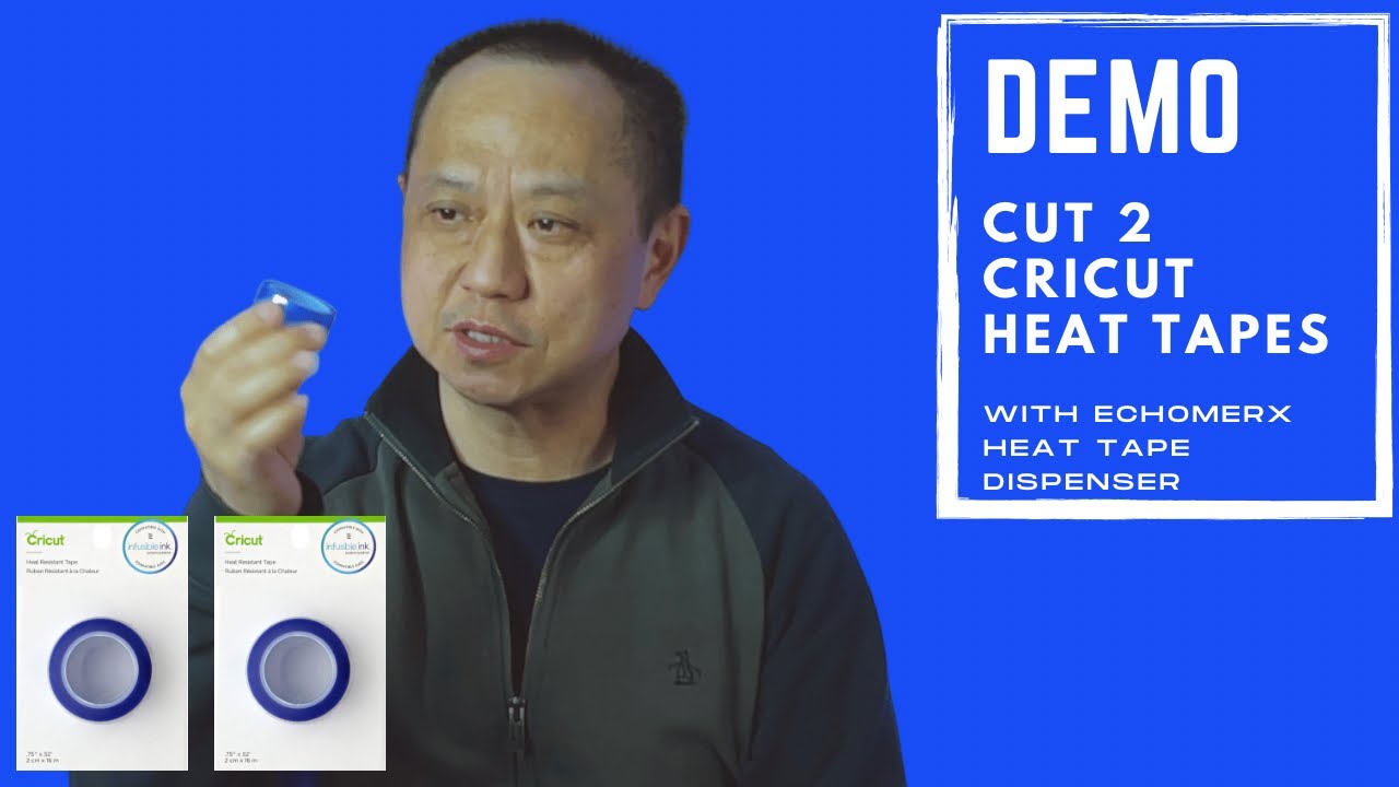 Demo: Cut and Dispense 2 Rolls of Cricut Heat Tape by Echomerx Heat Tape  Dispenser 