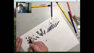 How To Draw A 3D Word using 1 Point Perspective