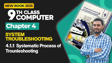 9th Class Computer Chapter 4 | System Troubleshooting 4.1.1 to 4.1.7 | New Book 2025