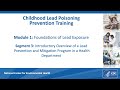 Module 1: Foundations of Lead Exposure  Segment 3: Lead Prevention Programs in Health Departments