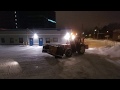 Vintage FIAT DT tractor with a cool diesel exhaust note plowing snow.