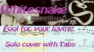 🔴Whitesnake - Fool for your loving | guitar solo with tabs