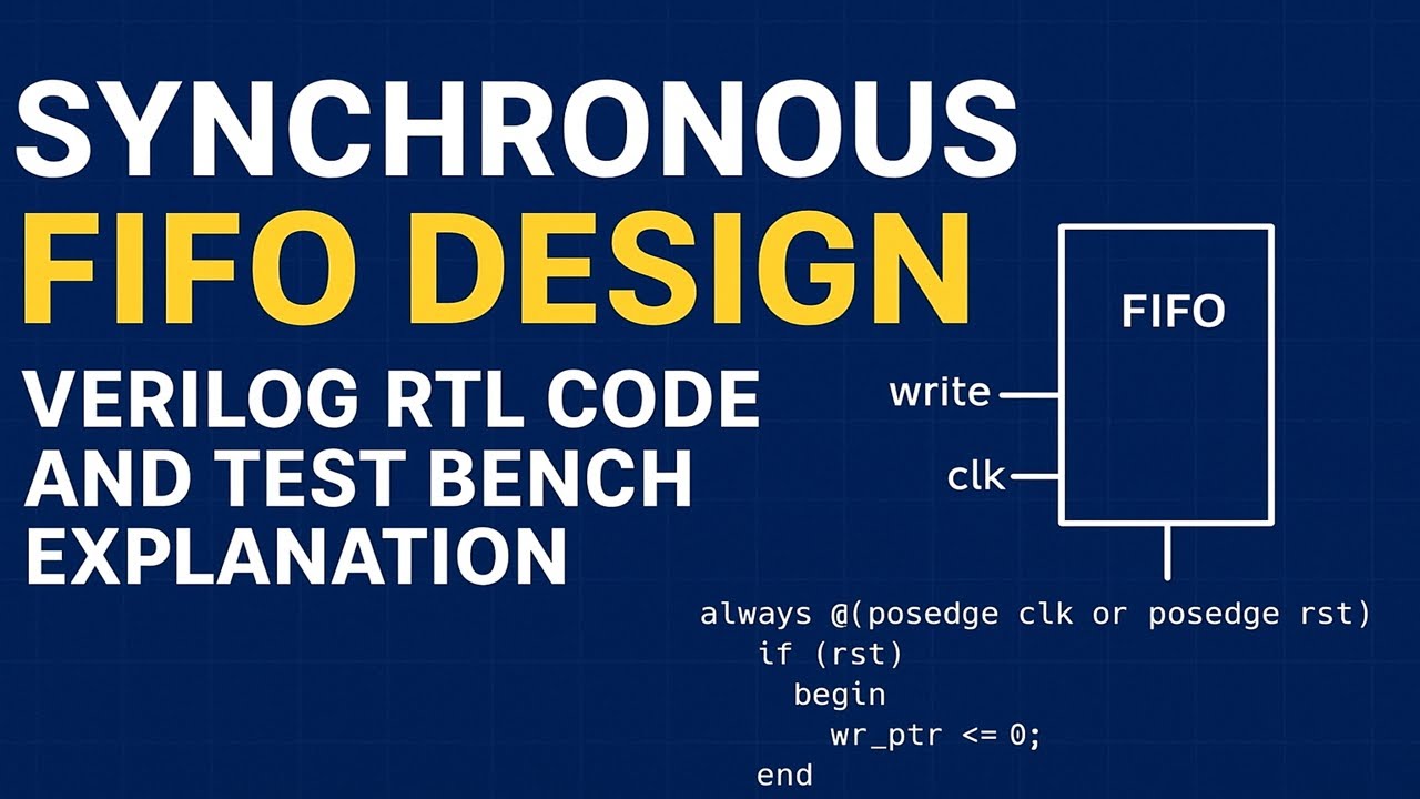 Synchronous FIFO Design | Verilog RTL Code and Test Bench Explanation
